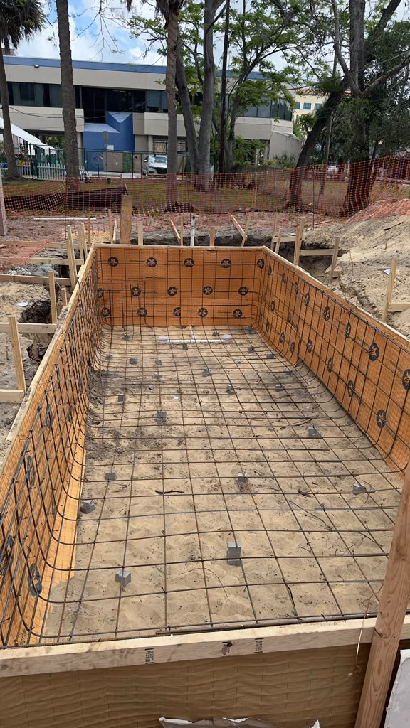 Wall and step forming